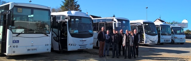 Flotte de cars et conducteurs de la Communauté de Communes du Perche